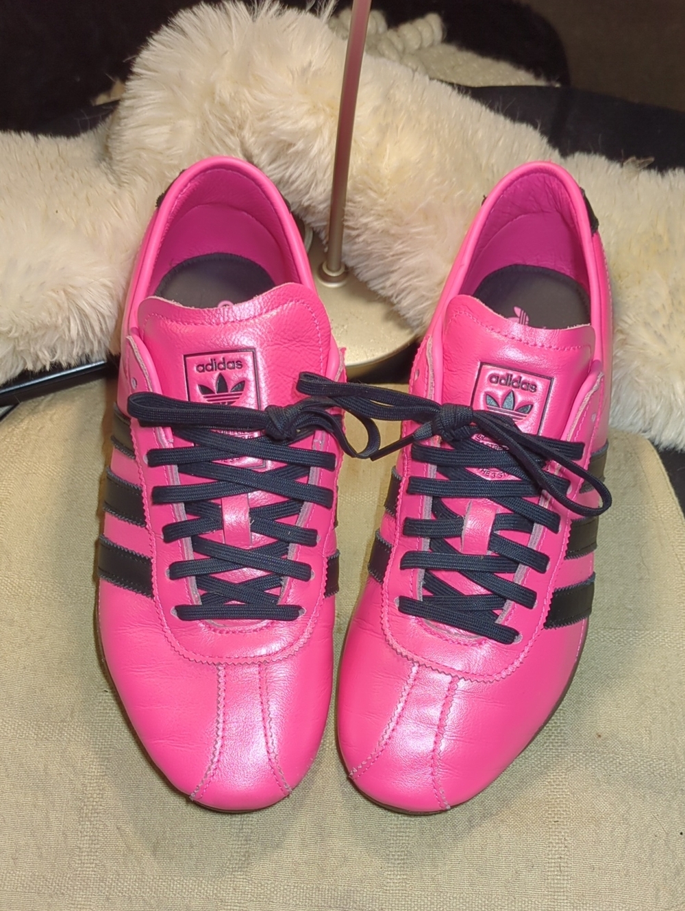 adidas Tokyo Women's Hot Pink Leather Low-Top Sneakers NOW ONLY $100